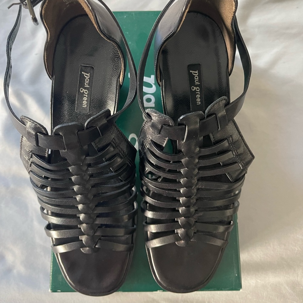 Paul Green, black shoes, size 9